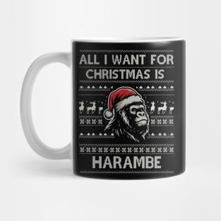 All I want For Christmas Is Harambe Mug